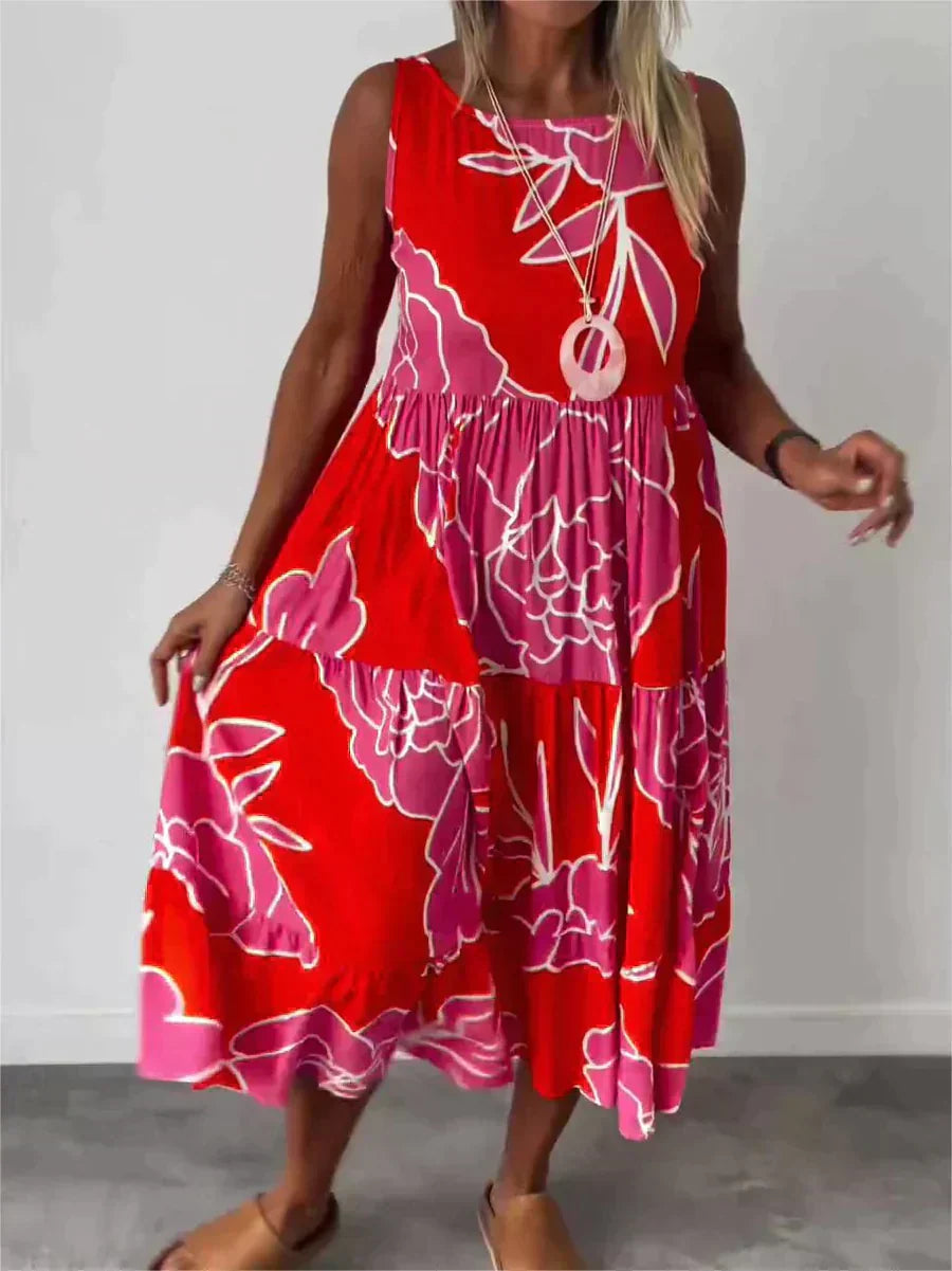Kathleen™ | Sukienka Off-Shoulder z Printem