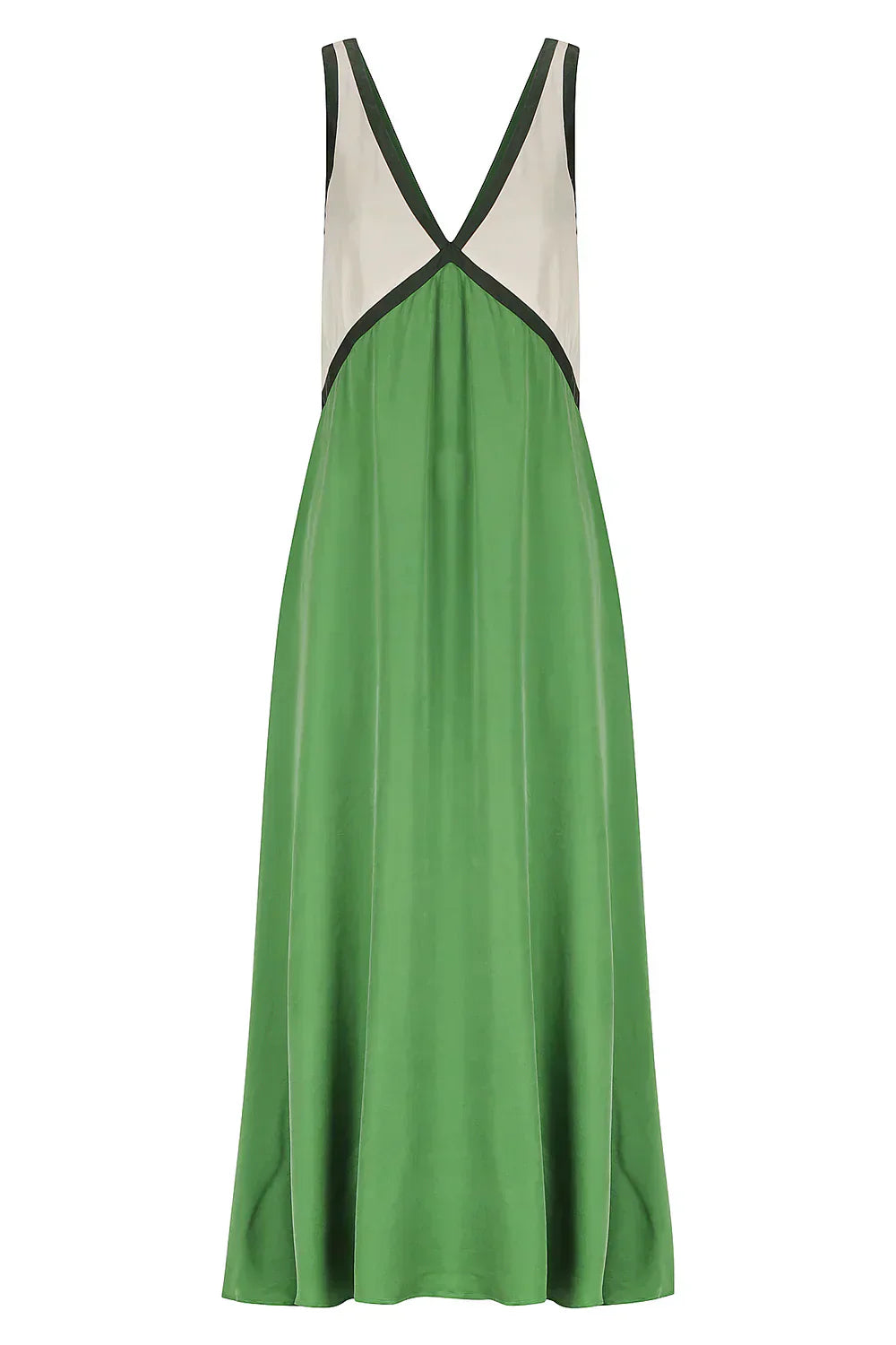 Sienna - Sukienka Maxi w Kontrastowych Kolorach