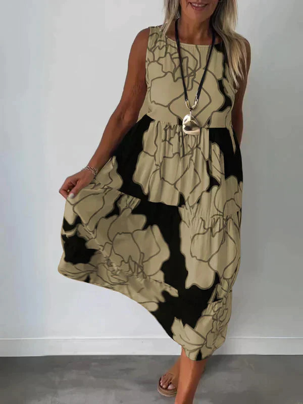 Kathleen™ | Sukienka Off-Shoulder z Printem