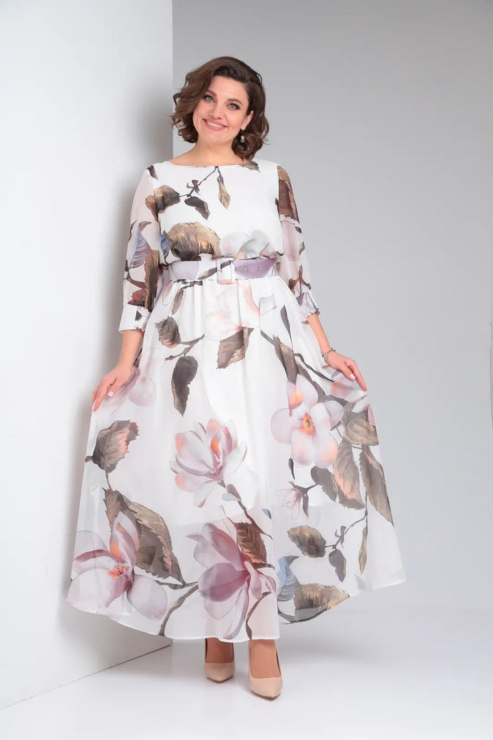 Marlena | Elegancka sukienka maxi w kwiaty