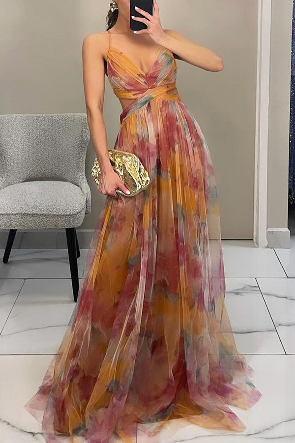 Karolina | Magiczna sukienka maxi w kwiaty