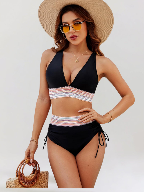 ANGEL | ZESTAW BIKINI Z KONTROLĄ BRZUSZKA I WYSOKIM PASEM