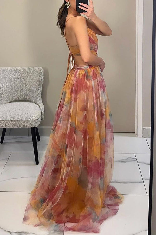 Karolina | Magiczna sukienka maxi w kwiaty