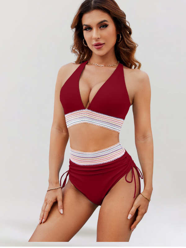 ANGEL | ZESTAW BIKINI Z KONTROLĄ BRZUSZKA I WYSOKIM PASEM