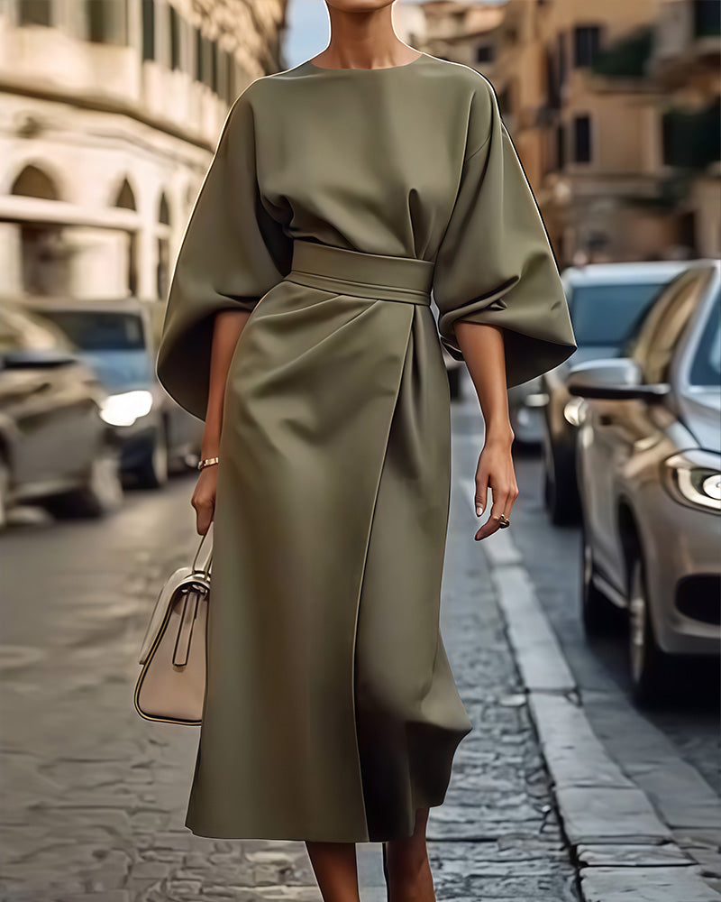 Magdalena | Elegancka sukienka z szerokimi rękawami