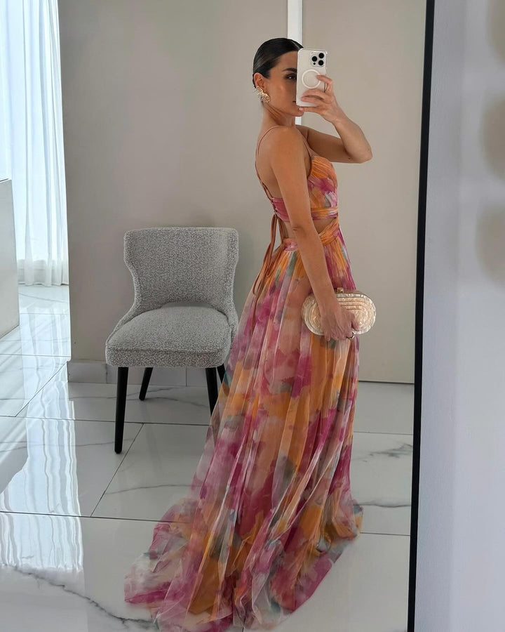 Karolina | Magiczna sukienka maxi w kwiaty