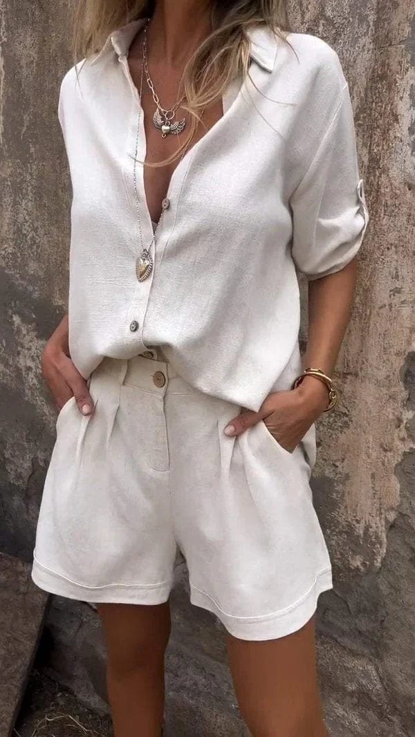 Linnea | Przewiewny zestaw lniany