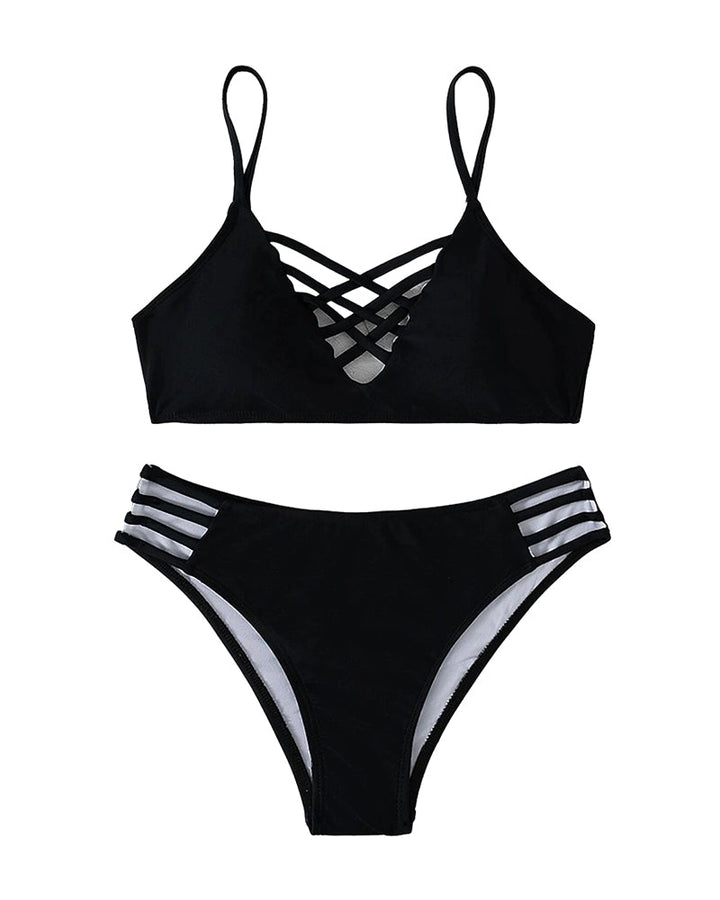 Elicia - Odważny Bikini z Krzyżującymi się Ramiączkami