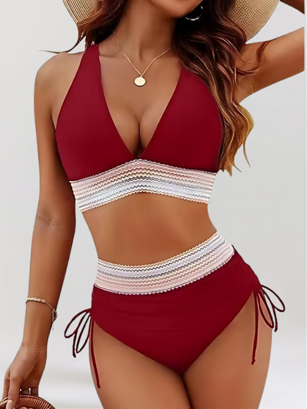 ANGEL | ZESTAW BIKINI Z KONTROLĄ BRZUSZKA I WYSOKIM PASEM