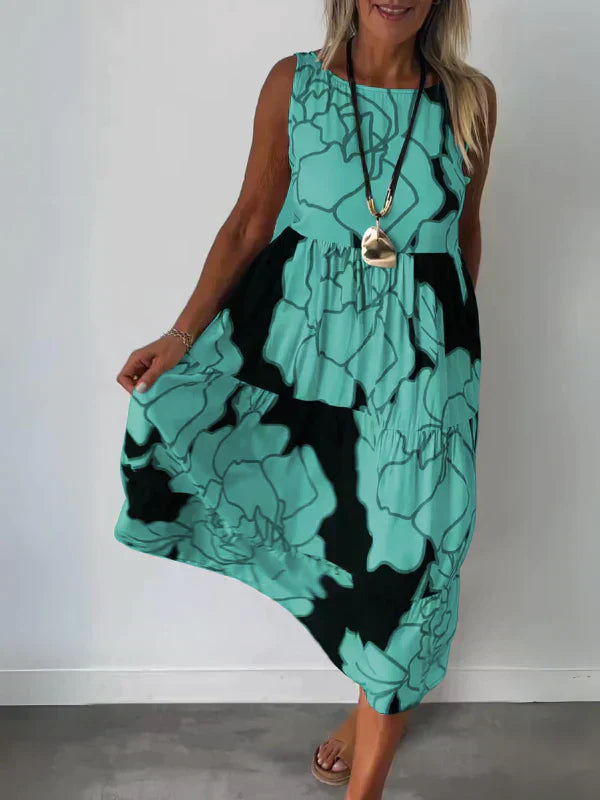 Kathleen™ | Sukienka Off-Shoulder z Printem