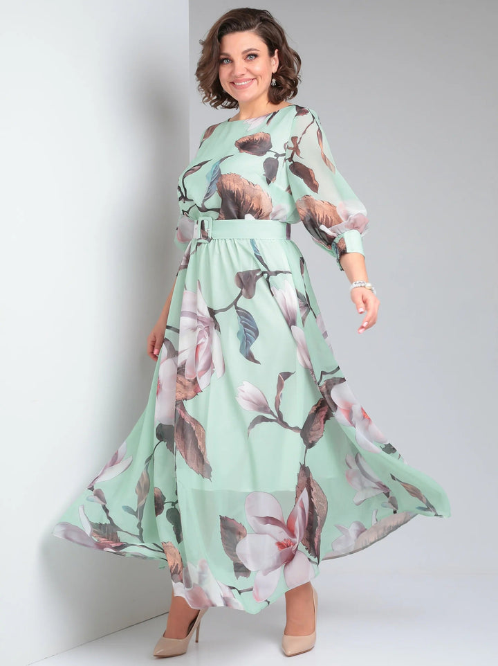 Marlena | Elegancka sukienka maxi w kwiaty