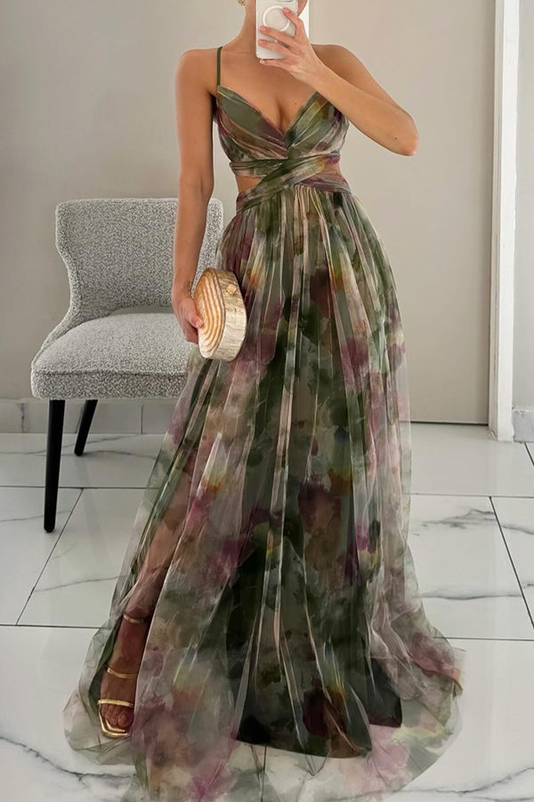Karolina | Magiczna sukienka maxi w kwiaty