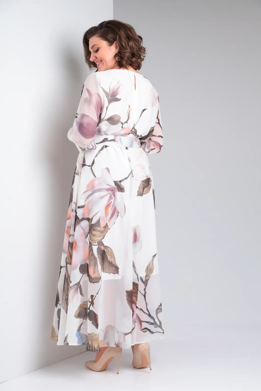 Marlena | Elegancka sukienka maxi w kwiaty