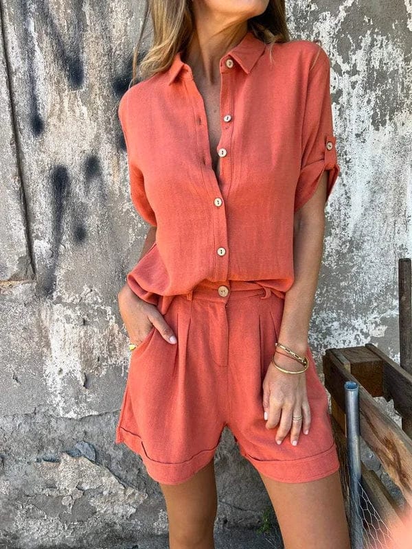 Linnea | Przewiewny zestaw lniany