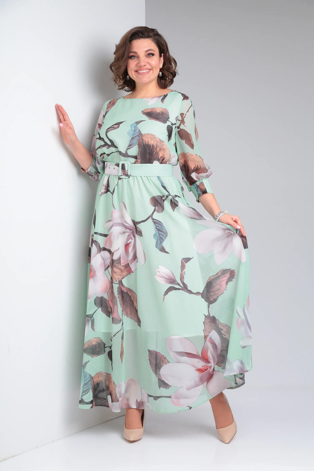 Marlena | Elegancka sukienka maxi w kwiaty