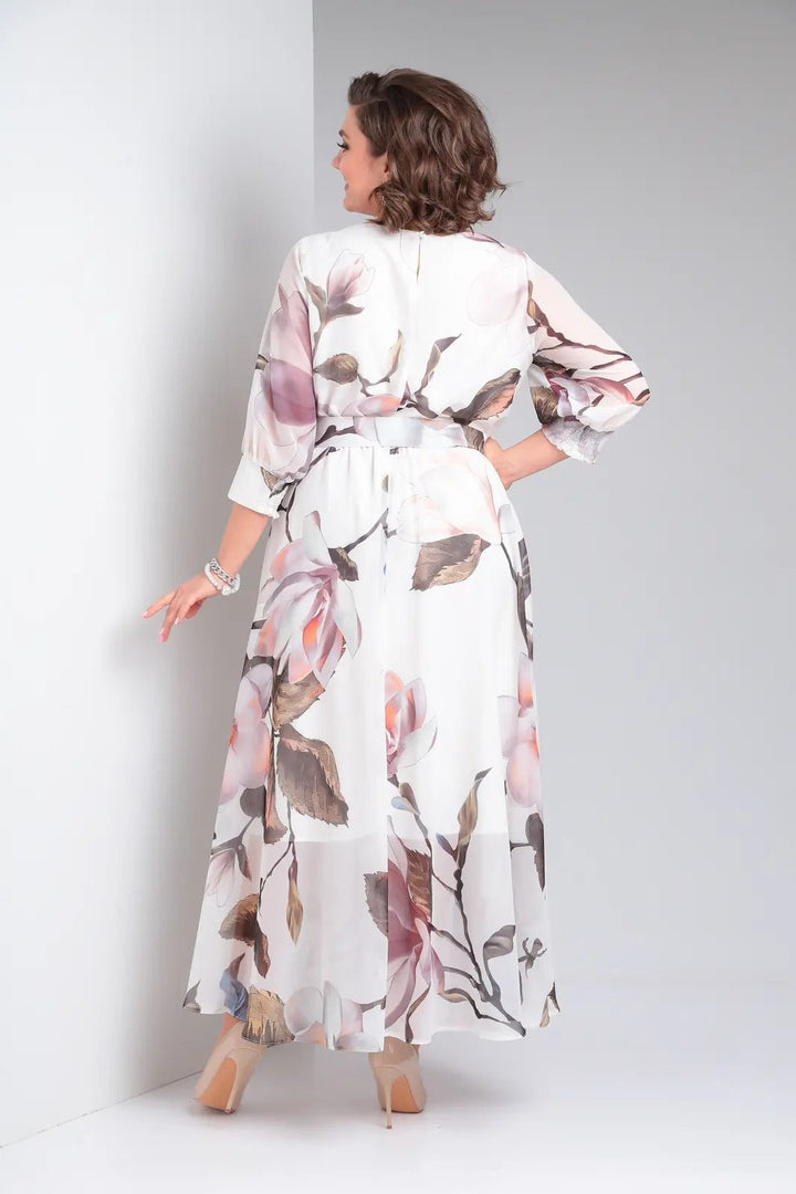 Marlena | Elegancka sukienka maxi w kwiaty