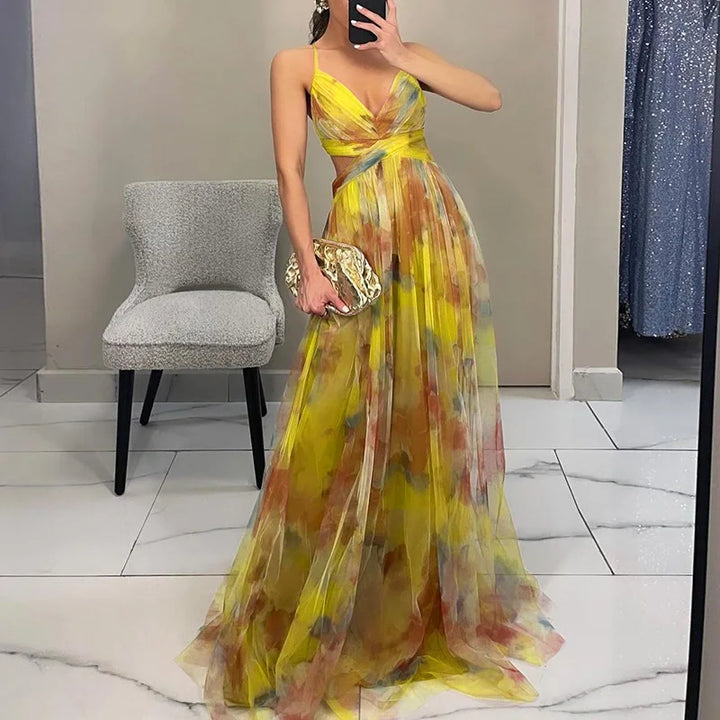 Karolina | Magiczna sukienka maxi w kwiaty