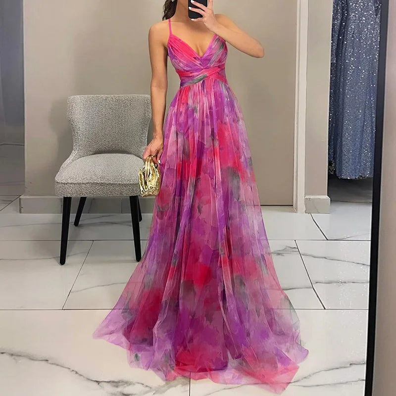 Karolina | Magiczna sukienka maxi w kwiaty