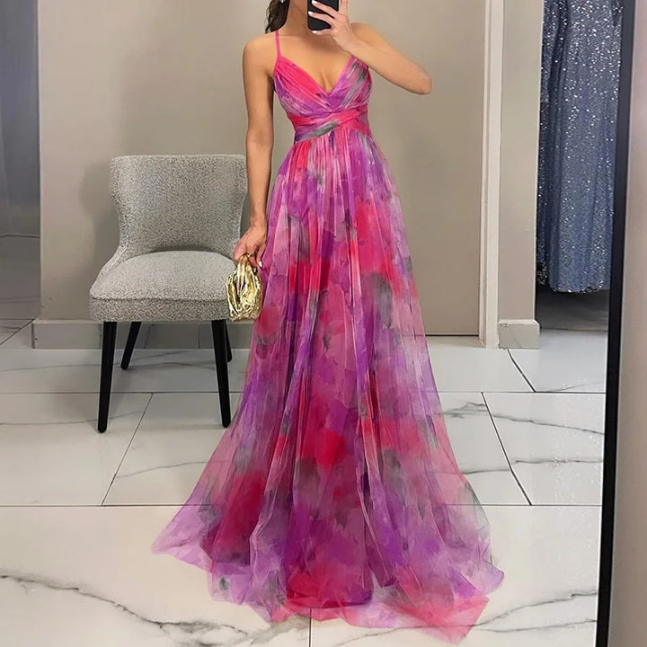 Karolina | Magiczna sukienka maxi w kwiaty