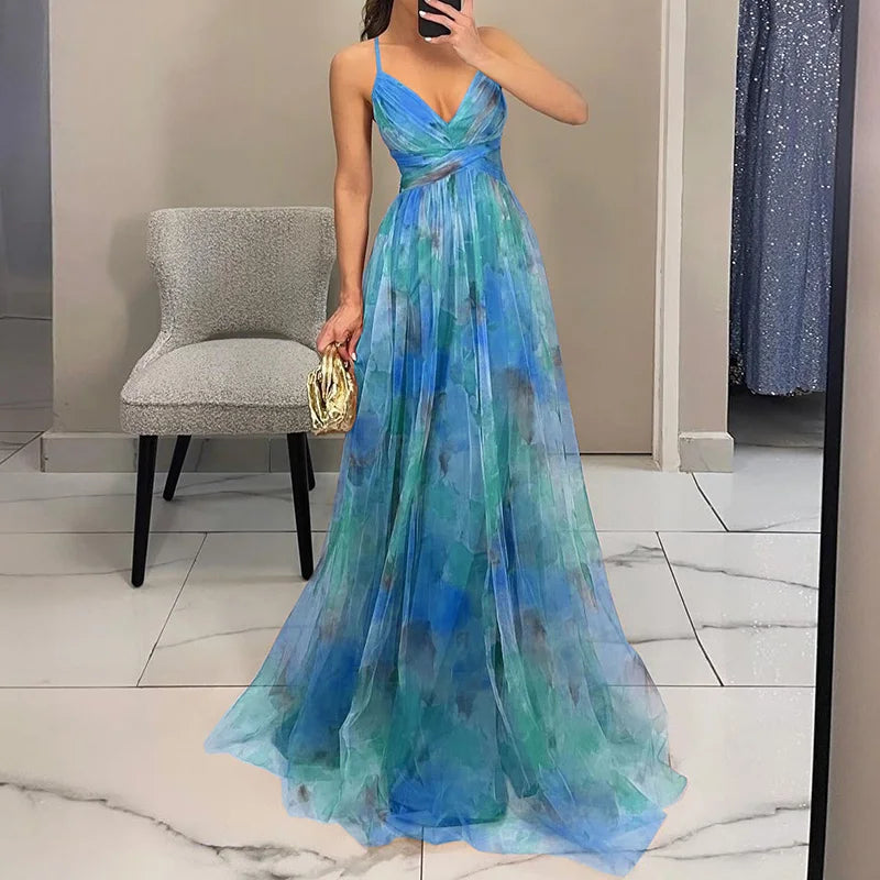 Karolina | Magiczna sukienka maxi w kwiaty