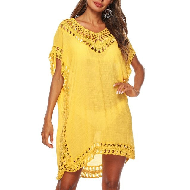 Deanna - Boho Sukienka Narzutowa