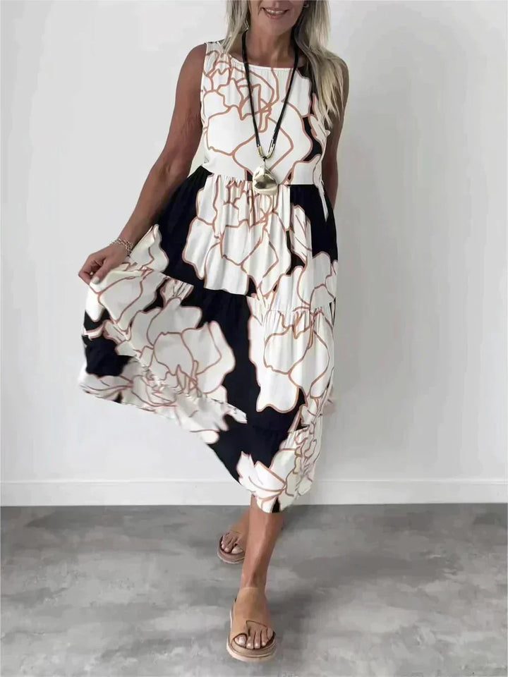 Kathleen™ | Sukienka Off-Shoulder z Printem