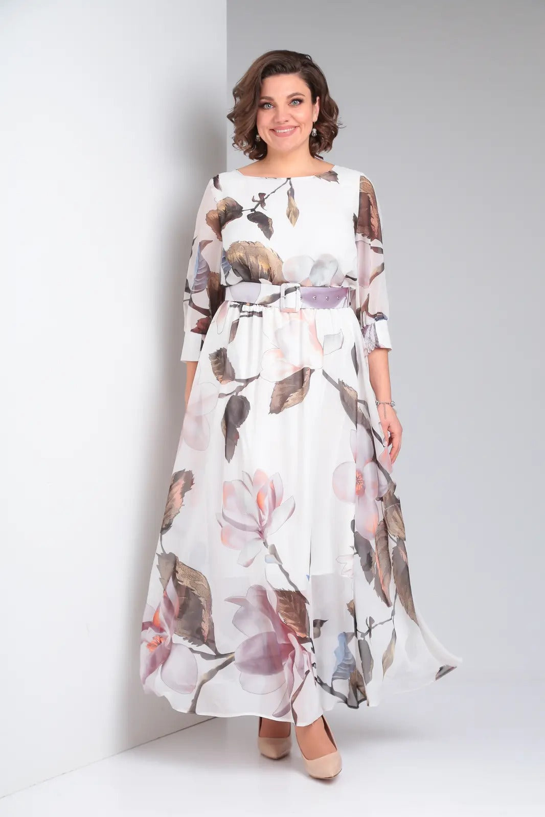 Marlena | Elegancka sukienka maxi w kwiaty