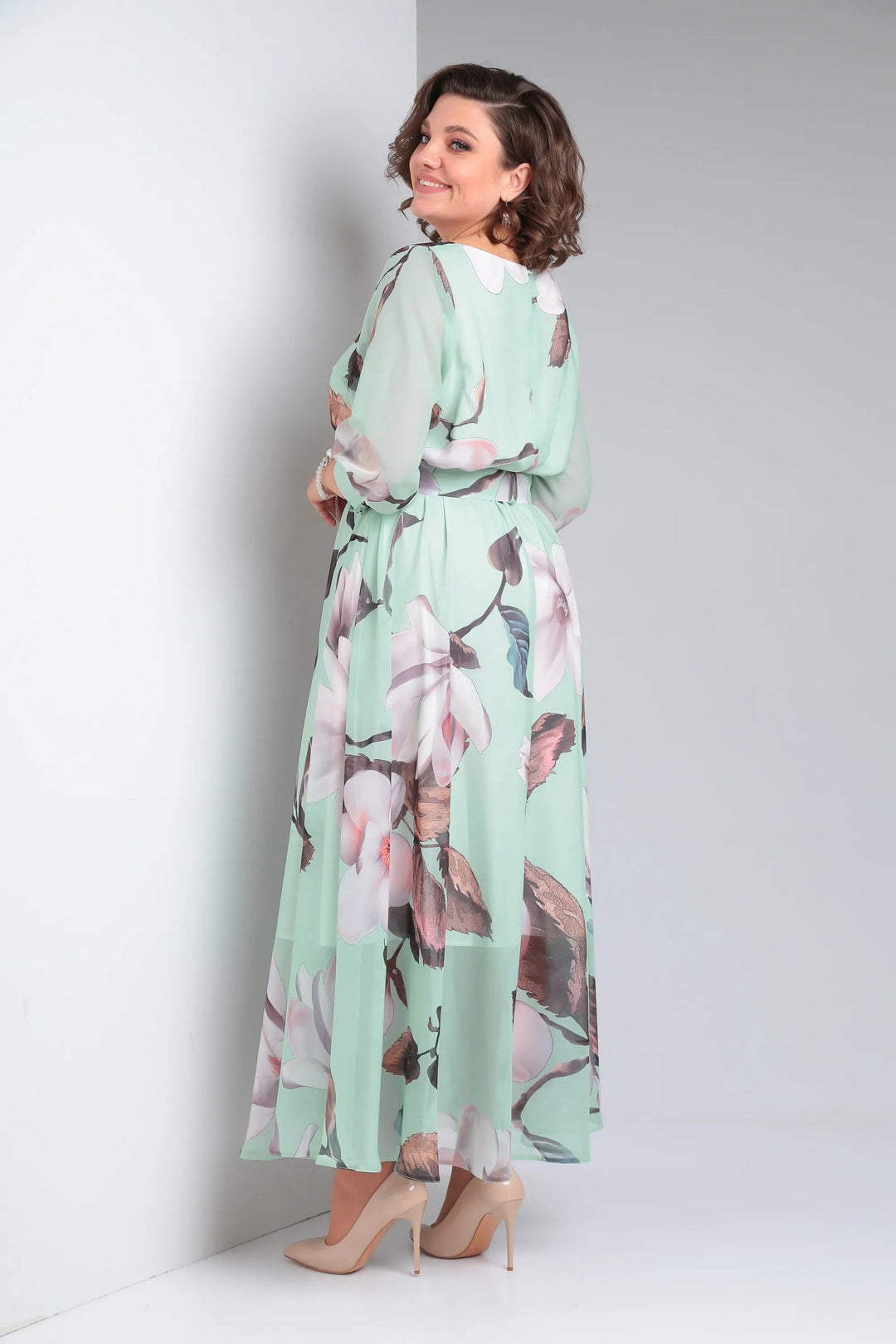 Marlena | Elegancka sukienka maxi w kwiaty