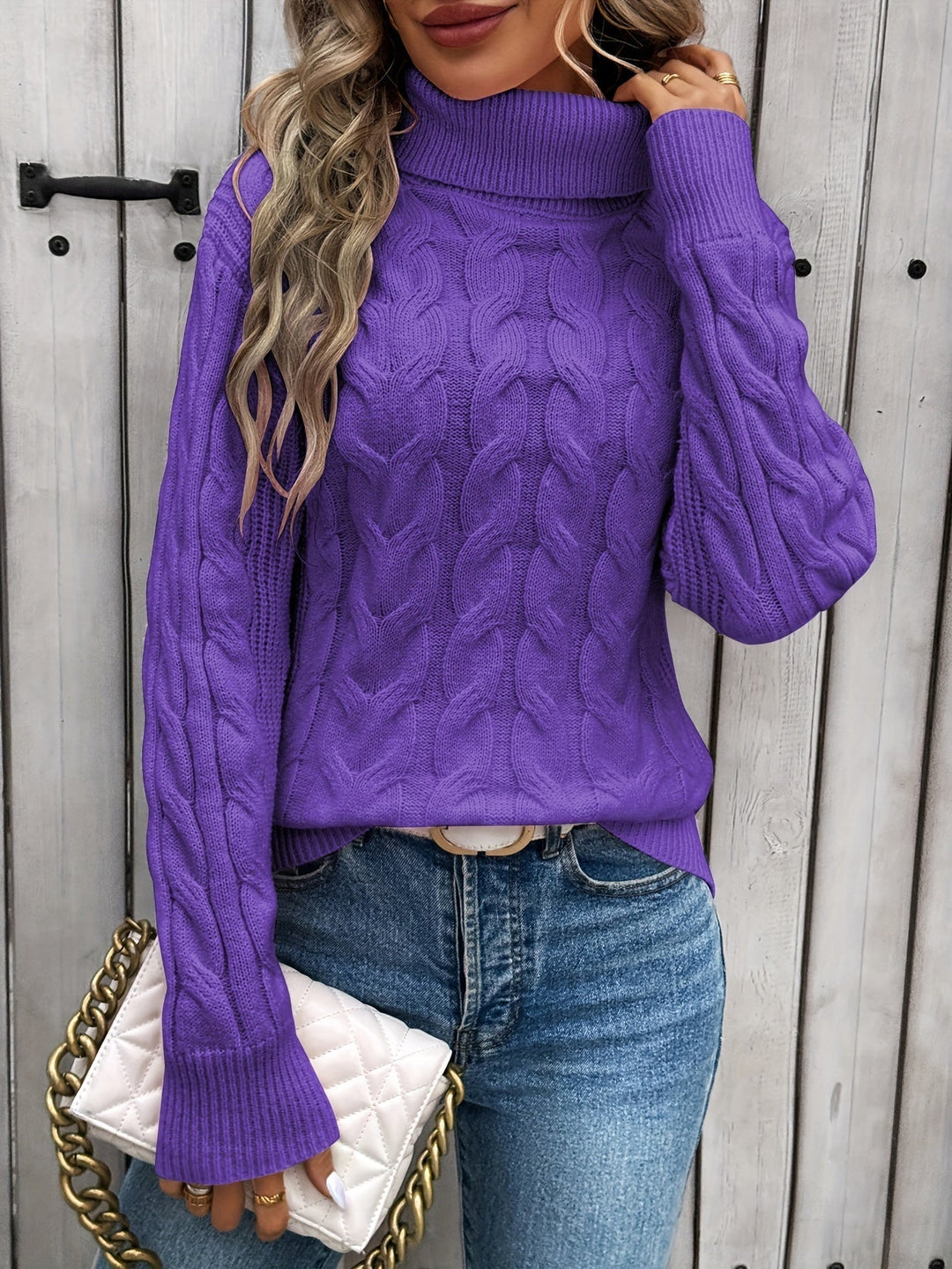 Louise | Sweter z wysokim kołnierzem