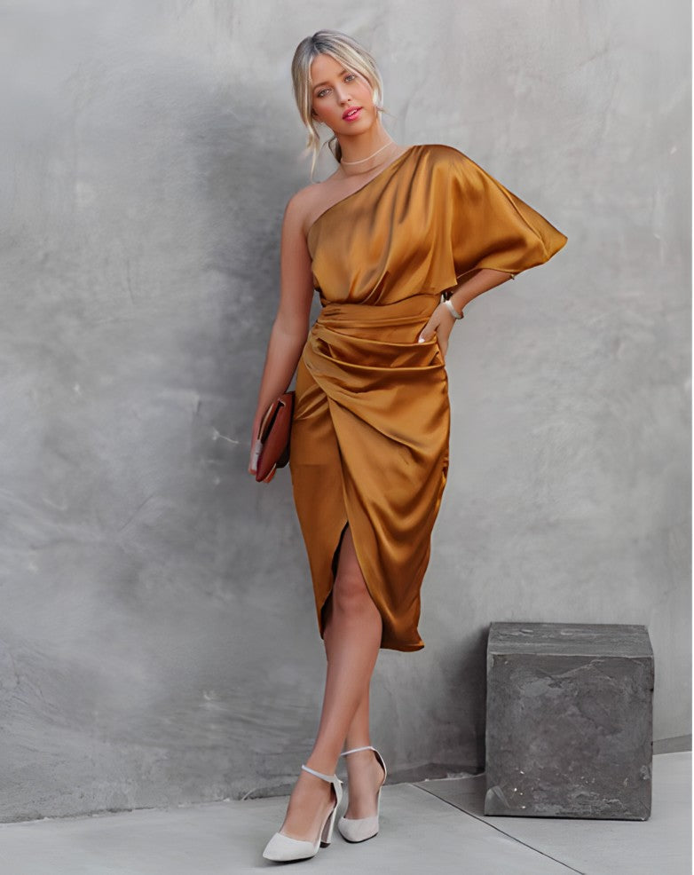 Allegra™ | Elegancka sukienka wieczorowa z jedwabiu